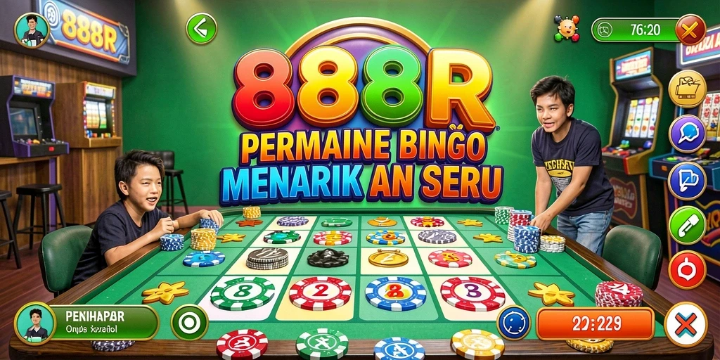 Tampilan menarik dari gameplay Bingo di 888R.