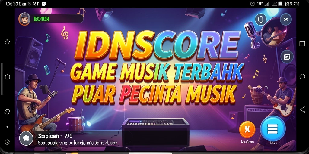 Tampilan screenshot gameplay IDNSCORE menampilkan pengalaman musik yang menarik.