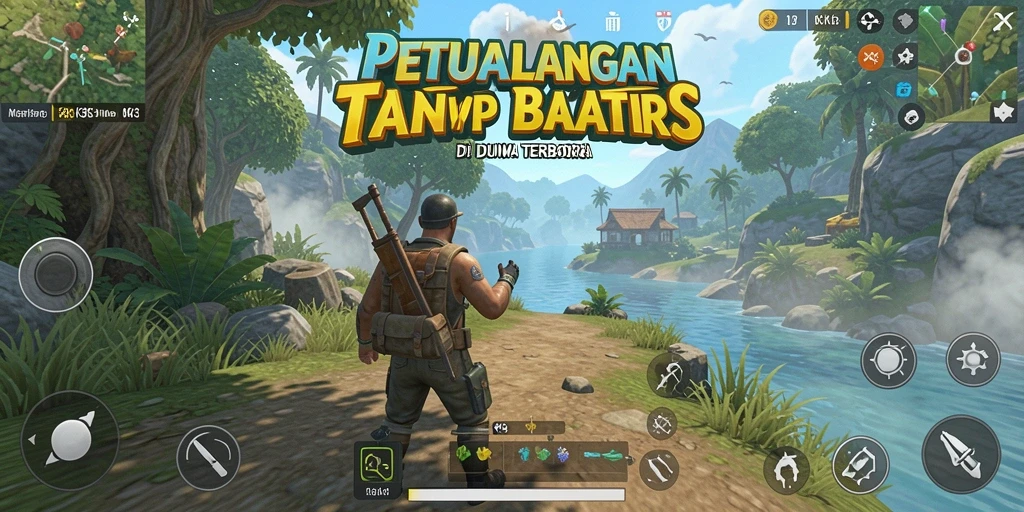 Tangkapan layar K3K3 menampilkan aksi eksplorasi di dunia terbuka yang menarik.