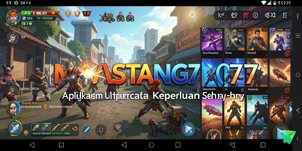 Tampilan antarmuka utama aplikasi MUSTANG77 yang mudah digunakan.