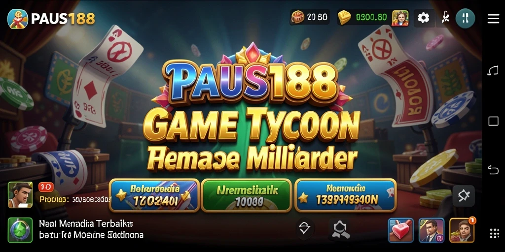 Gameplay PAUS188 menampilkan pengelolaan bisnis yang seru dan mendalam.