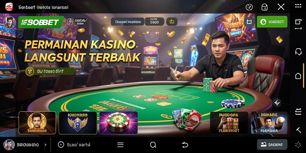 Tampilan gameplay SBOBET yang menarik dalam Live Casino.