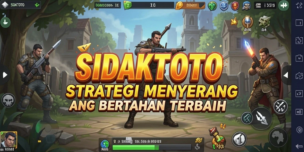 Tangkapan layar gameplay SIDAKTOTO menampilkan pertempuran strategis yang intens.