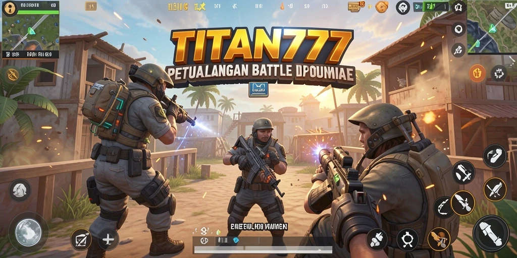Tampilan menarik dari gameplay seru di TITAN777 Battle Royale.