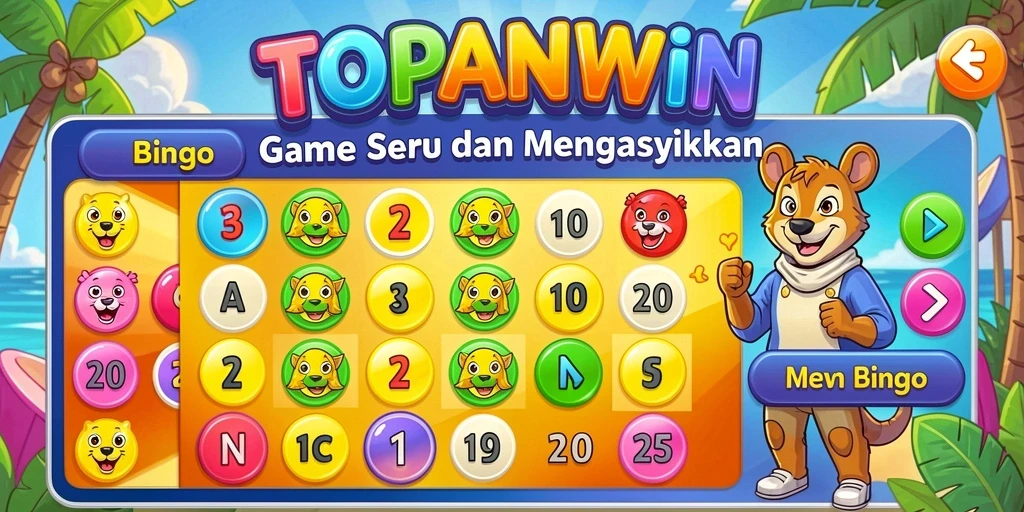 Tampilan gameplay Bingo yang menarik di TOPANWIN.